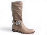 Chaussure UN MATIN D ETE DJERBA:CUIR/TAUPE