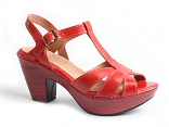 Chaussure WONDERS 9404:CUIR/Rouge