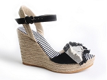 Chaussure MAISON DE L'ESPADRILLE 90:Toile/Noir